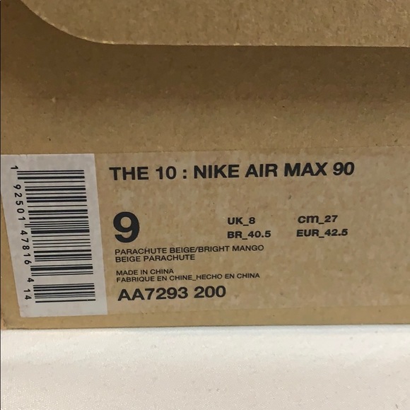 Nike Off-White Air Max 90 Desert Ore - Picture 8 of 8
